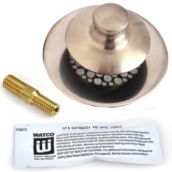 Image for Watco Universal Nufit Push Pull Tub Stopper, Grid, Silicone, Combo Pin, Nickel from HD Supply