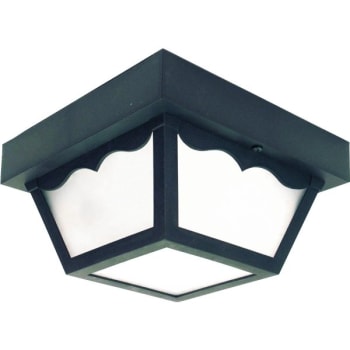 Image for 11 Watt Outdoor LED Plastic LED Flush-Mount Ceiling Light (Black) from HD Supply