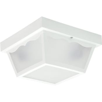 Image for 10.25 in Square 22 Watt LED Ceiling Fixture (White) from HD Supply
