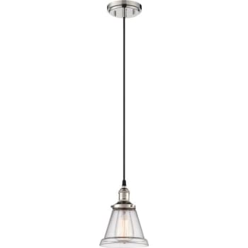 Image for Nuvo Lighting® 7 In. 1-Light Pendant Fixture W/ Conical Glass Shade (Polished Nickel) from HD Supply