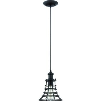 Image for 9 in. 1-Light Pendant Fixture (Matte Black) from HD Supply