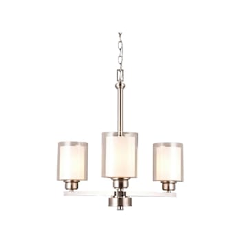Seasons Oslo 3 Light 3-Light Indoor Chandelier Satin Nickel