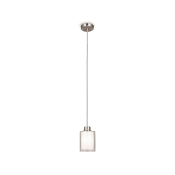 Image for Seasons Kl-P016 Elmsworth Mini-Pendant, 1 60 W Incandescent Bulb, Brushed Nickel, 5.5dia X 6.5 in. H from HD Supply