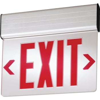 Lithonia Lighting® LED 2-Sided Edge-Lit Red Exit NYC Approved Sign with Battery Back-Up