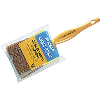 Wooster 1123 1-1/2" Amber Fong Brown China Bristle Brush, Package Of 12