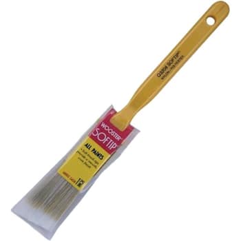 Wooster Q3208 1" Softip Nylon Poly Angle Sash Paint Brush, Package Of 12