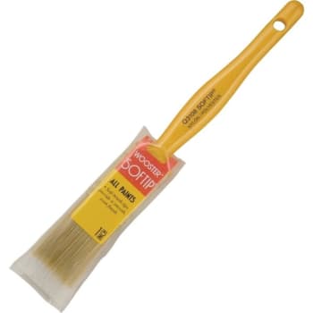Wooster Q3108 1" Softip Nylon Poly Flat Paint Brush, Package Of 12