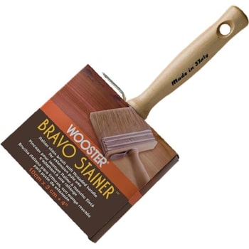 Image for Wooster F5116 4" Bravo Stainer White China Bristle Stain Brush, Package Of 6 from HD Supply
