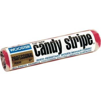 Image for Wooster R209 9" Candy Stripe 1/4" Nap Roller Cover, Package Of 12 from HD Supply
