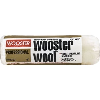 Image for Wooster RR632 9" Wooster Wool 1/2" Nap Roller Cover, Package Of 12 from HD Supply