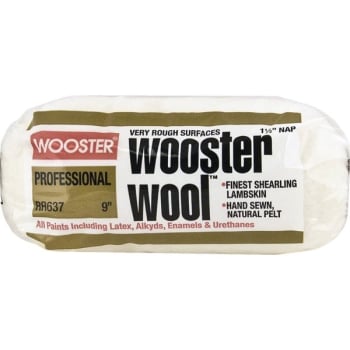 Image for Wooster Rr637 9" Wooster Wool 1-1/2" Nap Roller Cover, Package Of 12 from HD Supply