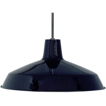Image for Satco® Nuvo Black One-Light 16 Steel Warehouse Shade Pendant from HD Supply