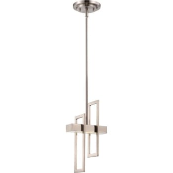 Image for Satco® Frame 8 In. 1-Light Pendant Fixture W/ Frosted Glass (Brushed Nickel) from HD Supply