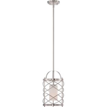 Image for Satco® Nuvo Brushed Nickel Ginger One-Light Mini Pendant With Etched Opal Glass from HD Supply