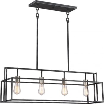 Image for Satco® Nuvo Iron Black Lake Four-Light Island Pendant from HD Supply