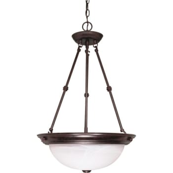 Image for Satco® Nuvo Old Bronze Three-Light 15 Pendant With Alabaster Glass from HD Supply