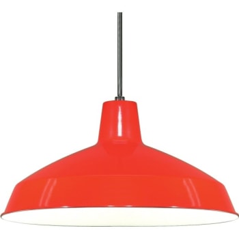 Image for Satco® Nuvo Red One-Light 16 Warehouse Shade Pendant from HD Supply