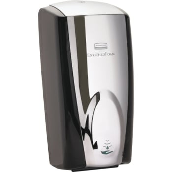 Image for Rubbermaid Wall-Mount Automatic Touch-Free Foam Soap Dispenser (10-Pack) (Black/Chrome) from HD Supply