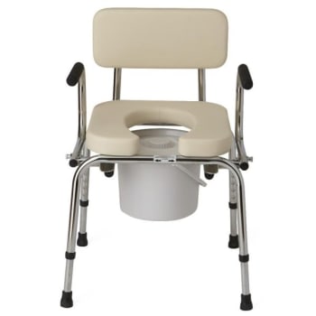 Image for Medline Padded Drop Arm Commode 350Lb Weight Capacity from HD Supply