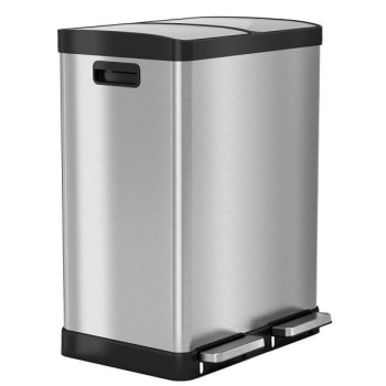 Image for Hls Commercial 16 Gal. Fire Rated Step Trash Can/recycle Bin Combo Unit from HD Supply
