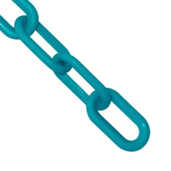 Image for Mr. Chain 1 Inch X 25 Feet Turquoise Plastic Barrier Chain from HD Supply