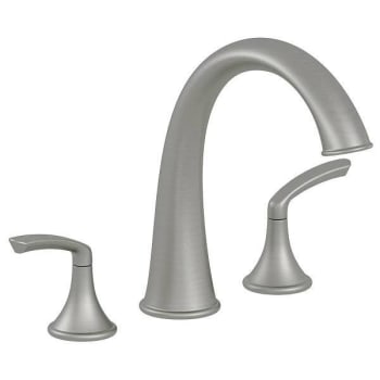 Symmons® Elm™ Roman Tub Faucet, 6.812" Spout, 18.25" Center, Satin Nickel, 2 Handles