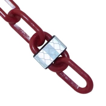 Image for Mr. Chain 2 Inch X 25 Feet Crimson Reflective Plastic Barrier Chain from HD Supply