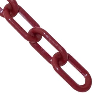 Mr. Chain 2 Inch Heavy Duty X 100 Feet Crimson Plastic Barrier Chain