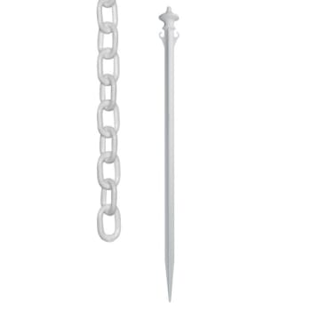 Image for Mr. Chain White Colonial Pole And Chain Kit from HD Supply