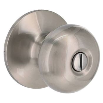 Shield Security Flat Ball Privacy Door Knob (Satin Nickel) (6-Pack)