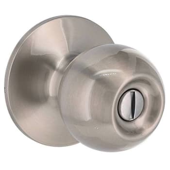 Shield Security Round Privacy Door Knob (Satin Nickel) (6-Pack)