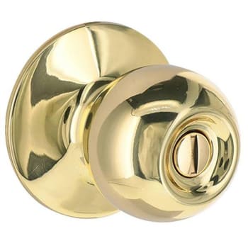 Shield Security Round Privacy Door Knob (Bright Brass) (6-Pack)