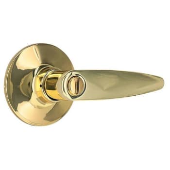 Shield Security Straight Privacy Door Lever (Bright Brass) (6-Pack)