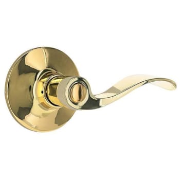 Shield Security Wave Privacy Door Lever (Bright Brass) (6-Pack)