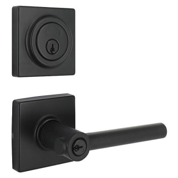 Shield Security Modern Single Cylinder Deadbolt Lock And Entry Door Knob (Matte Black)