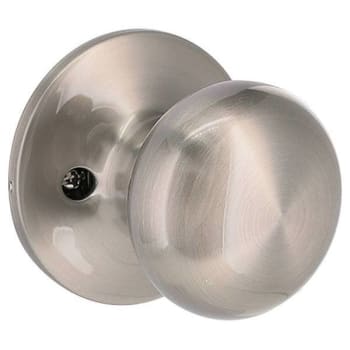 Shield Security Flat Ball Dummy Door Knob (Satin Nickel)
