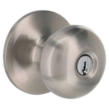 Image for Shield Security Flat Ball Entry Door Knob (Satin Nickel) from HD Supply