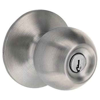 Shield Security Round Entry Door Knob (Satin Stainless Steel)