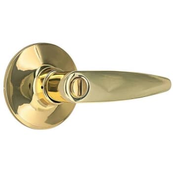 Image for Shield Security Straight Privacy Door Lever (Bright Brass) from HD Supply