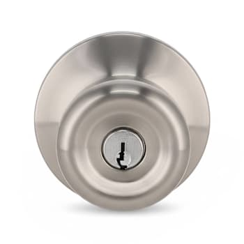 Image for Shield Security Tulip Kw1 Keyed Entry Door Knob In Satin Nickel from HD Supply