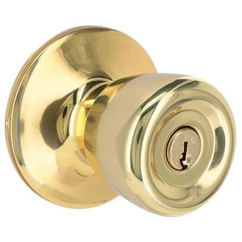 Image for Shield Security Tulip Entry Door Knob (Bright Brass) from HD Supply