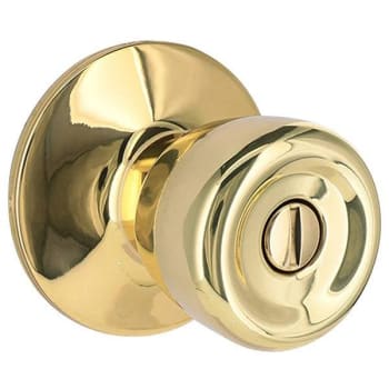Shield Security Tulip Privacy Door Knob (Bright Brass)
