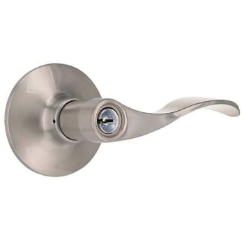 Image for Shield Security Wave Entry Door Lever (Satin Nickel) from HD Supply