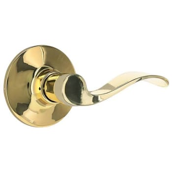 Image for Shield Security Wave Passage Door Lever (Bright Brass) from HD Supply