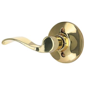 Image for Shield Security Wave Left-Handed Dummy Door Lever (Bright Brass) from HD Supply