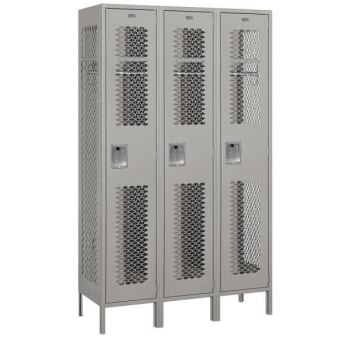Image for Salsbury Industries® Gray-Single Tier-Vented Metal Locker 6 Feet X 18 Inches from HD Supply