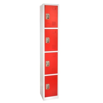 Image for Adir Office 72 In. X 12 In. 4-Compartment Steel Key Lock Locker Red from HD Supply