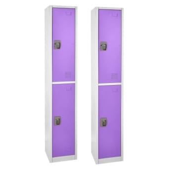 Adir Office 72 In. X 12 In. 2-Compartment Steel Locker Purple