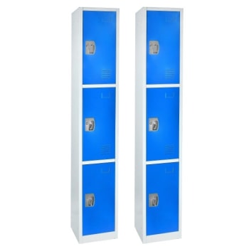 Image for Adir Office 72 in. x 12 in. 3-Compartment Steel Locker Blu from HD Supply
