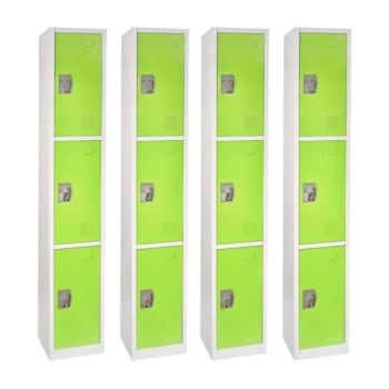 Image for Adir Office 72 In. X 12 In. 3-Compartment Steel Locker Green from HD Supply